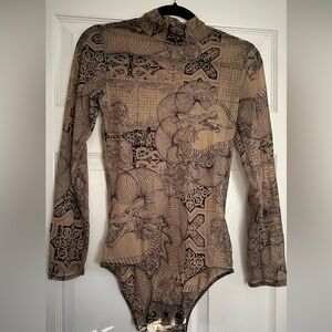 Mesh Dragon Long Sleeve Bodysuit